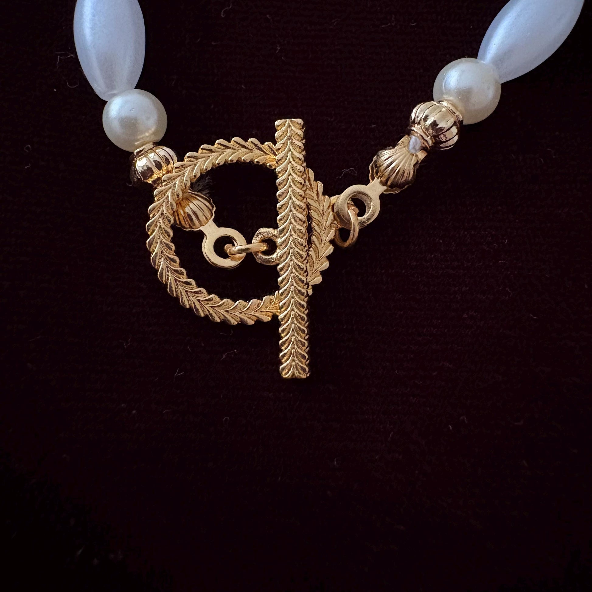 Glass Pearl Necklace with Tassel Elegant Y Shape Long Necklace Vintage Style