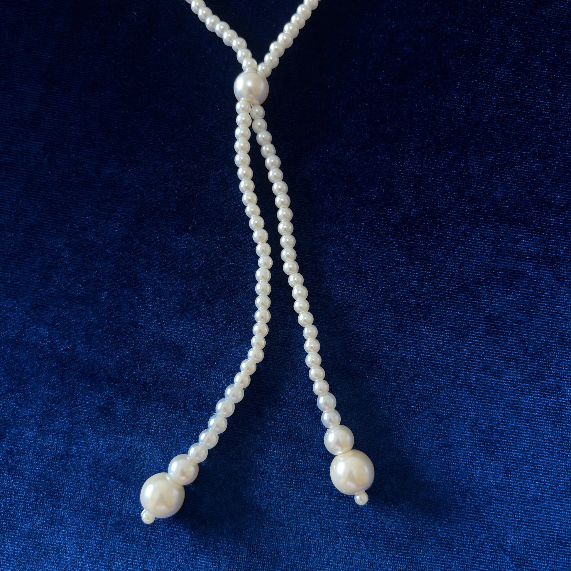 Y-Necklace Majorica White Pearl Long Necklace Y Style Classic Elegant Dainty Necklace wit Gold Plated T Clasp