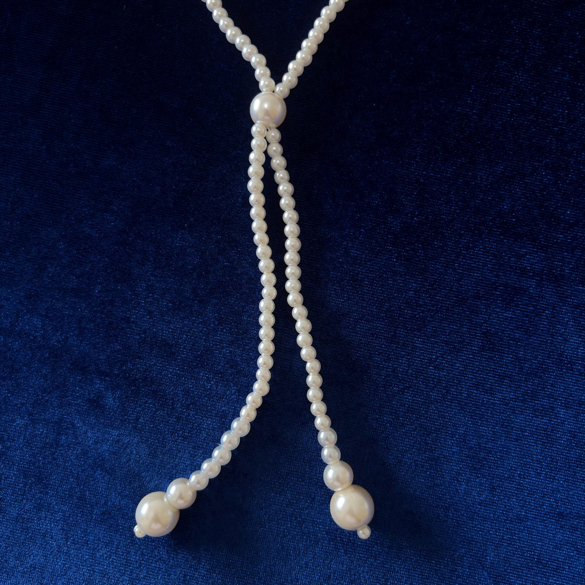 Y-Necklace Majorica White Pearl Long Necklace Y Style Classic Elegant Dainty Necklace wit Gold Plated T Clasp