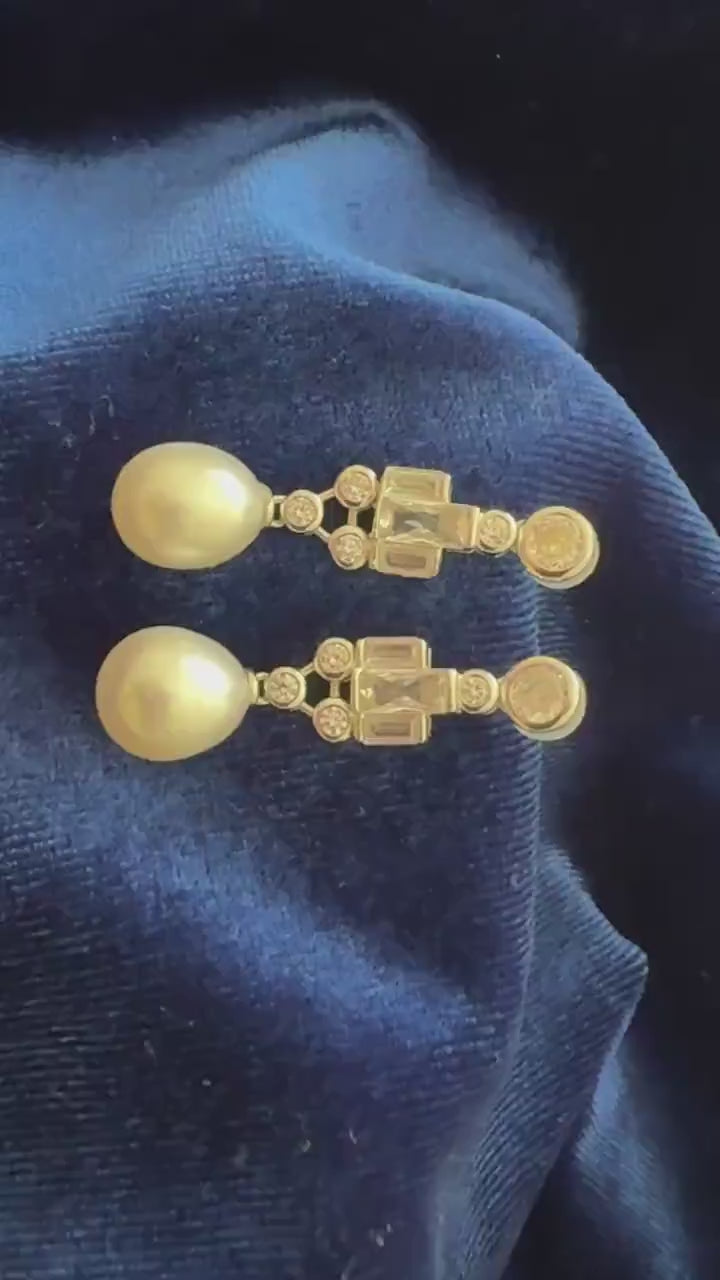 Drop Pearl Earrings Cubic Zirconia Statement 925 Sterling Silver Formal Classic Style Daily Delicate Gift for Christmas Studs Pearl Jewelry